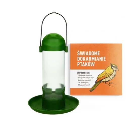 Závěsné krmítko pro ptáky 500ml. Tuba s ptačím krmivem.