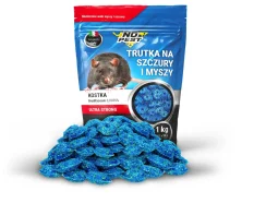 No pest - jed na myši, potkany, hlodavce - modrá kostka, 1kg
