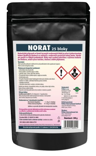 Norat 25 bloky 300 g – parafínové bloky k hubení hlodavců | myši a potkani