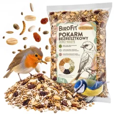 BirdFit Premium Zero Waste – krmivo pro venkovní ptactvo bez slupek 1 kg