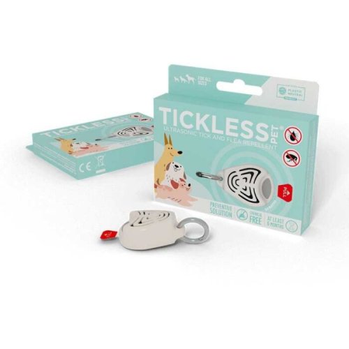 Tickless Pet – ultrazvukový odpuzovač klíšťat a blech pro psy a kočky, béžový
