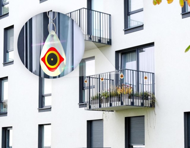 Reflexní plašič ptáků Falcon Eye Plates No Pest – 5 ks