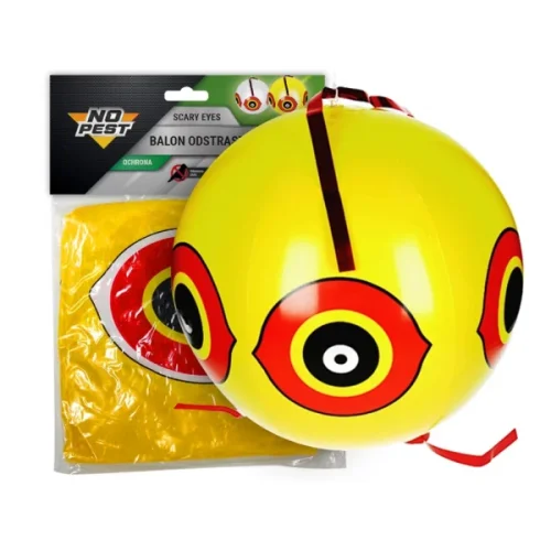 Odpuzovací balón proti ptákům Scary Eyes No Pest – žlutý