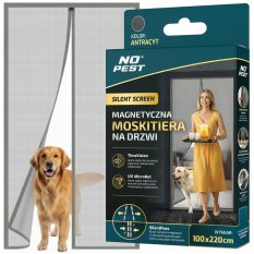 Magnetická moskytiéra na balkonové dveře, samouzavírací, antracitová, 100x220 cm, Silent Screen No Pest®
