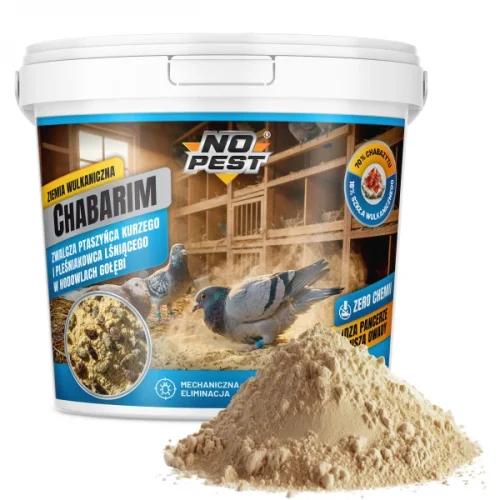 Chabarim – Přípravek proti čmelíkům kuřím, potemníkům a péřovkám v holubnících. 1kg