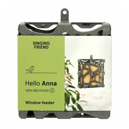 Moderní krmítko pro ptáky na tukové bloky k zavěšení Anna