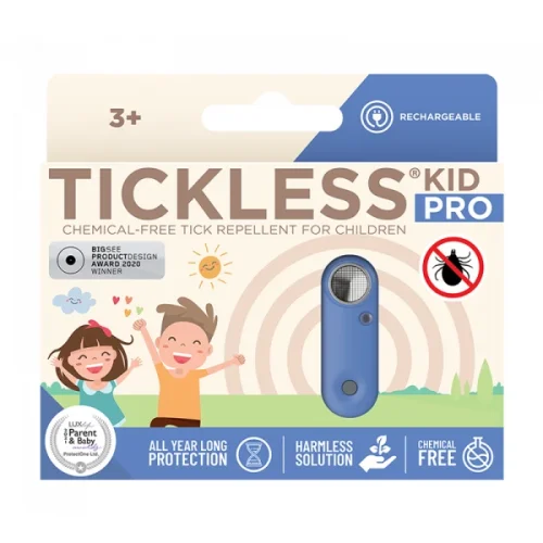Tickless Kid PRO Greek Blue – ultrazvukový odpuzovač klíšťat pro děti, modrý