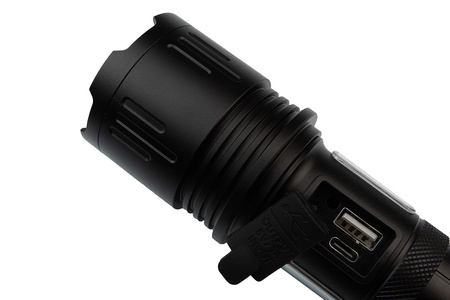 Nabíjecí LED svítilna X-BALOG L115 XHP360 – powerbanka, boční světlo