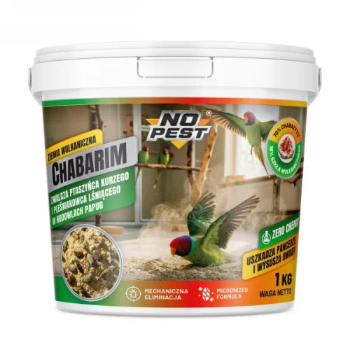 Chabarim – Přípravek proti čmelíkům, roztočům a péřovým vším u papoušků (1 kg)