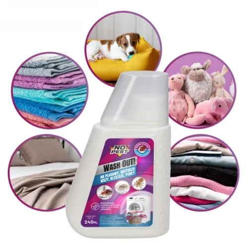 Prací prostředek na roztoče, vajíčka štěnic, vši, blechy, klíšťata Wash Out! 240ml