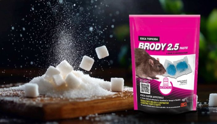 Brody 2.5 Pasta 150 g – příchuť cukr | pasta k hubení hlodavců (myši, potkani)