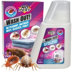 Prací prostředek na roztoče, vajíčka štěnic, vši, blechy, klíšťata Wash Out! 240ml