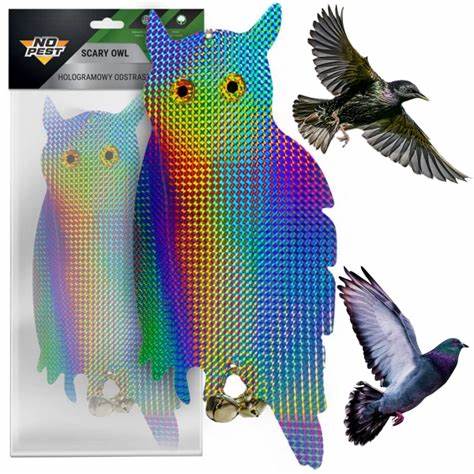 Holografická sova Scary Owl – plašič ptáků se zvonečkem