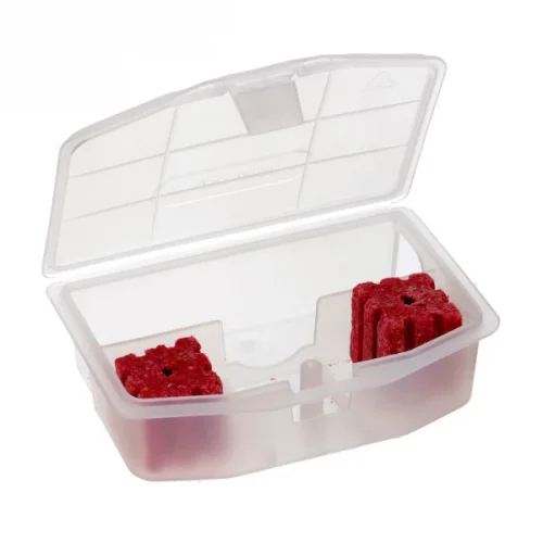 Deratizační stanice pro myši – průhledná 12,5 cm