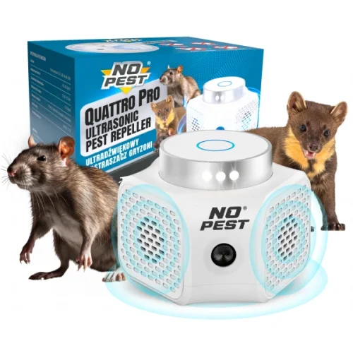 Ultrazvukový odpuzovač kun a hlodavců No Pest® Quattro Pro