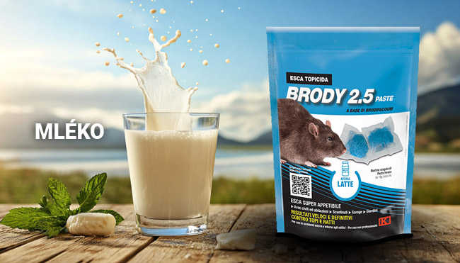 Brody 2.5 paste 150g s příchutí - Mléko