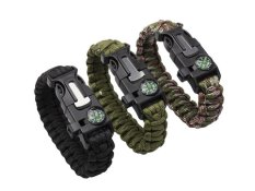 Paracord náramek 5v1 BSH Adventure BR-003 – kompas, křesadlo, píšťalka