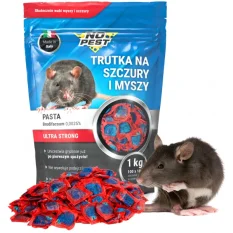 No pest - jed na myši, potkany, hlodavce - modrá pasta, 1kg